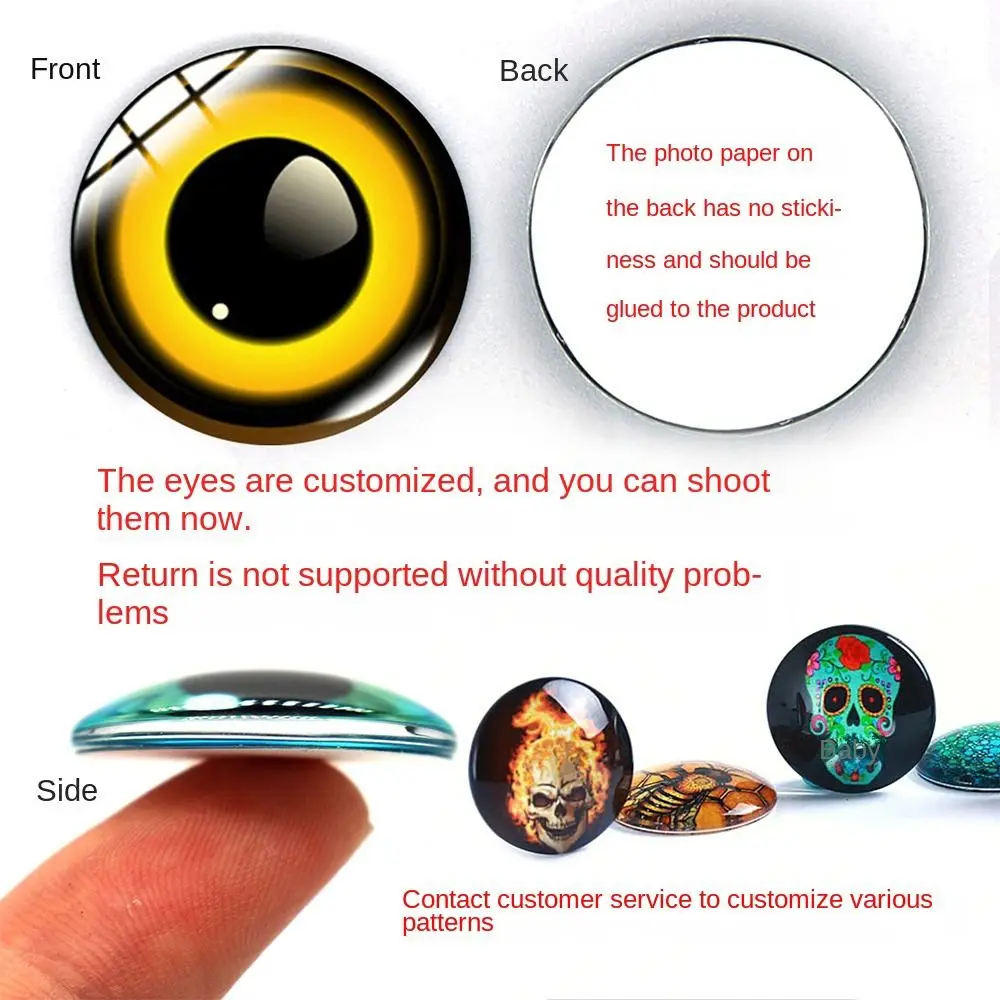 20pcs/10pairs 6mm-20mm Eyes Crafts Eyes Crystal Plastic Puppet Crystal Eyes Bear Animal Accessories DIY Doll Accessories