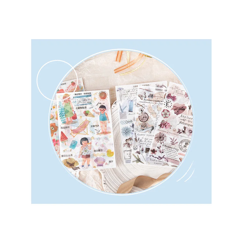 3pcs/lot Sweet store series Decorative Sries Stickers Scrapbooking DIY Diary Album Stick Label Gift for Party