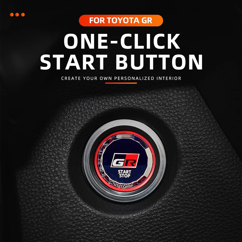 Start Stop Pulsante Motore Sostituire Per Toyota Gr Camry Yaris Leiling Key Decor Ring Trim Cap Switch Kit Ricambi Auto Accessori Auto