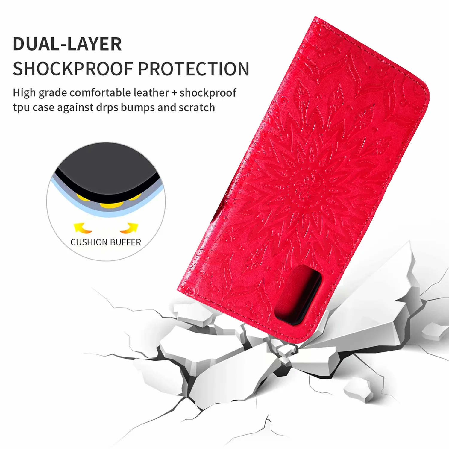 Leather Flip Wallet Stand Cover Case - Elegant Design and Durable Protection