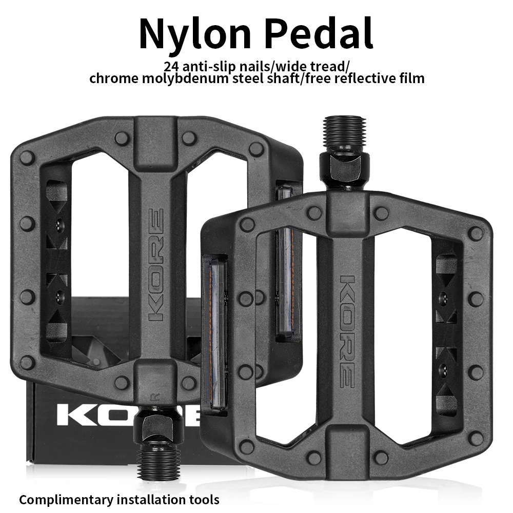 KORE Ultralight Non-Slip Nylon Waterproof Bicycle Pedals - Road & MTB