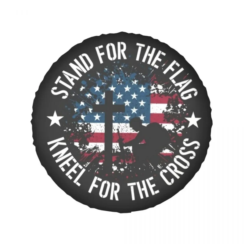 Stand For The Flag Kneel For The Cross Spare Tire Cover for Jeep Honda  Jesus USA American Flag SUV RV 4WD Car Wheel Protectors AliExpress