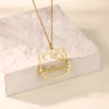 Sanrio – collier personnalisé Hello Kitty pour femmes, plaque nominative personnalisée, pendentif chat de dessin animé, bijoux en acier inoxydable