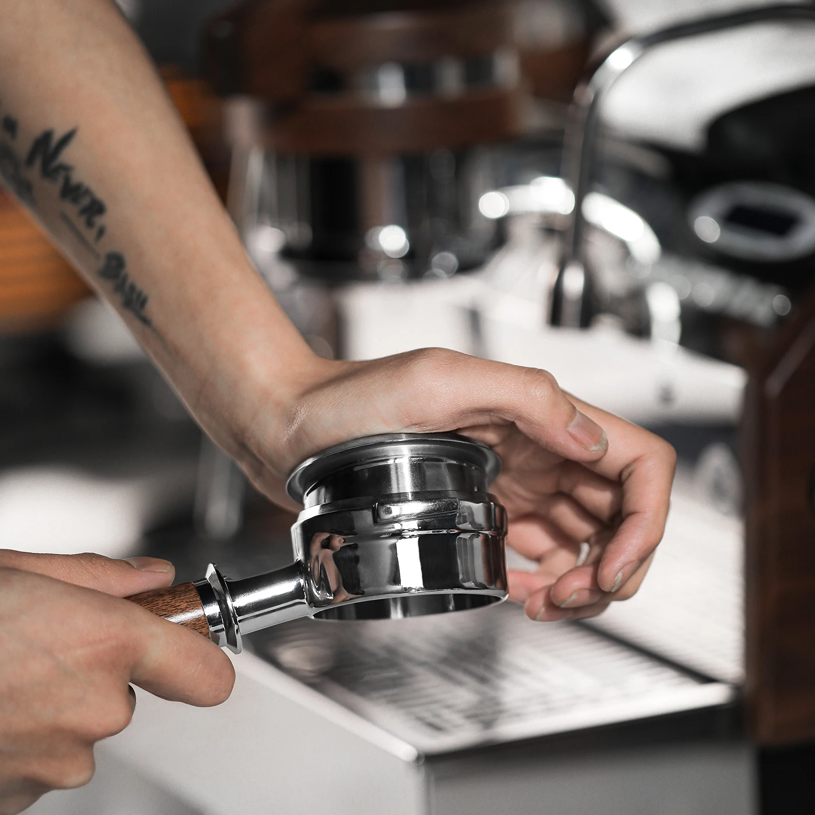 Coffee Filter Double Layers Stainless Steel Portafilter Basket 54/58mm for Coffee Machine Pressurized