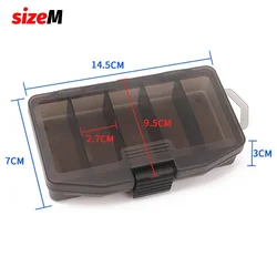 Portable 5-Compartment Fishing Tackle Storage Box (M black)