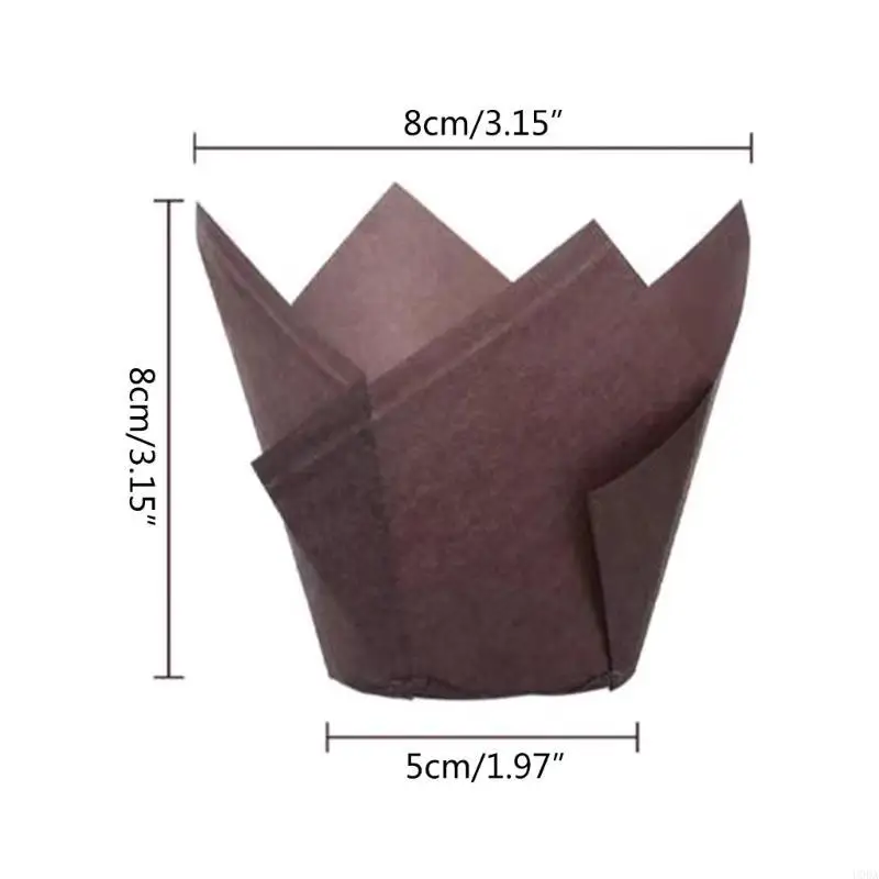 50pcs Standardgröße fettreiche Wrapper Natural Cupcake Liner Paper Liner – Detail 6