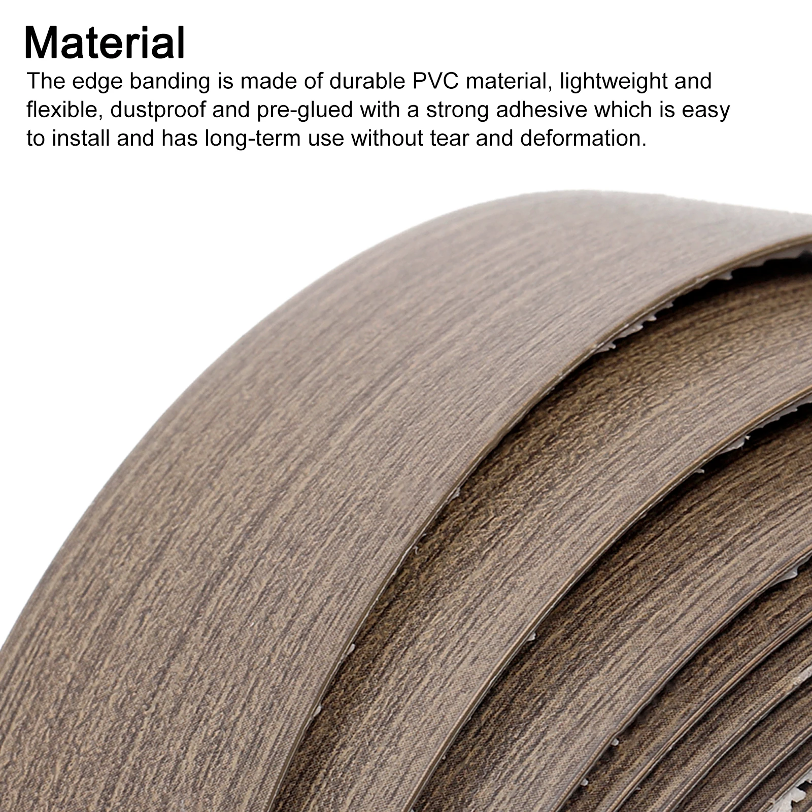 Furniture Edging Tape Decorative Edge Strip Edge Banding 3/7.5/15 Meters 2/2.8/4cm Wide Pre-Glued Flexible Veneer For Cabinet Repair Furniture Table