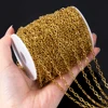No Fade 2Meters Stainless Steel Radial Line Metal Beads Chain Embossing Bracelet Chain Bulk Jewelry Making DIY Necklace Supplies 5