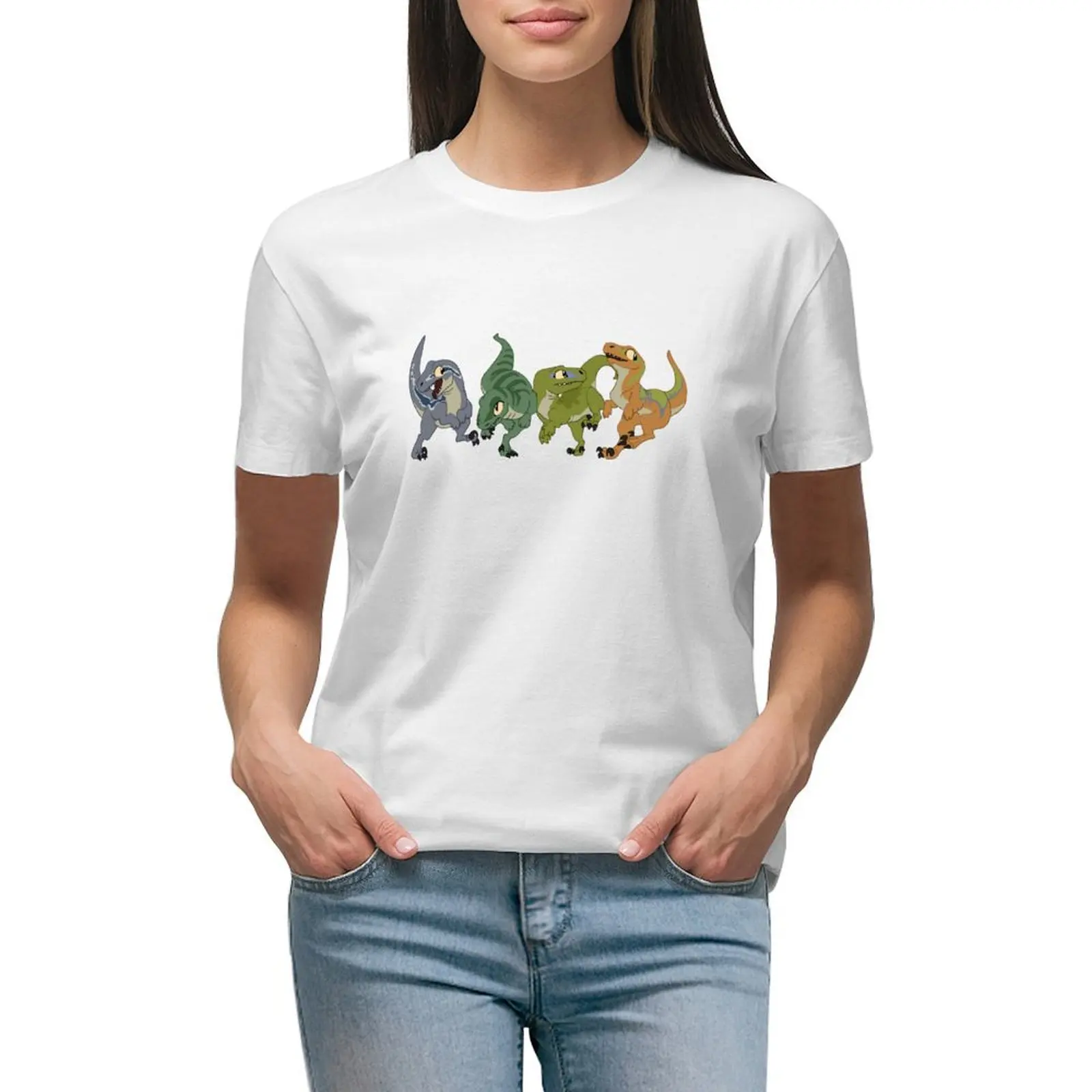 

Raptor Squad! T-shirt lady clothes graphics Short sleeve tee Women's t-shirt