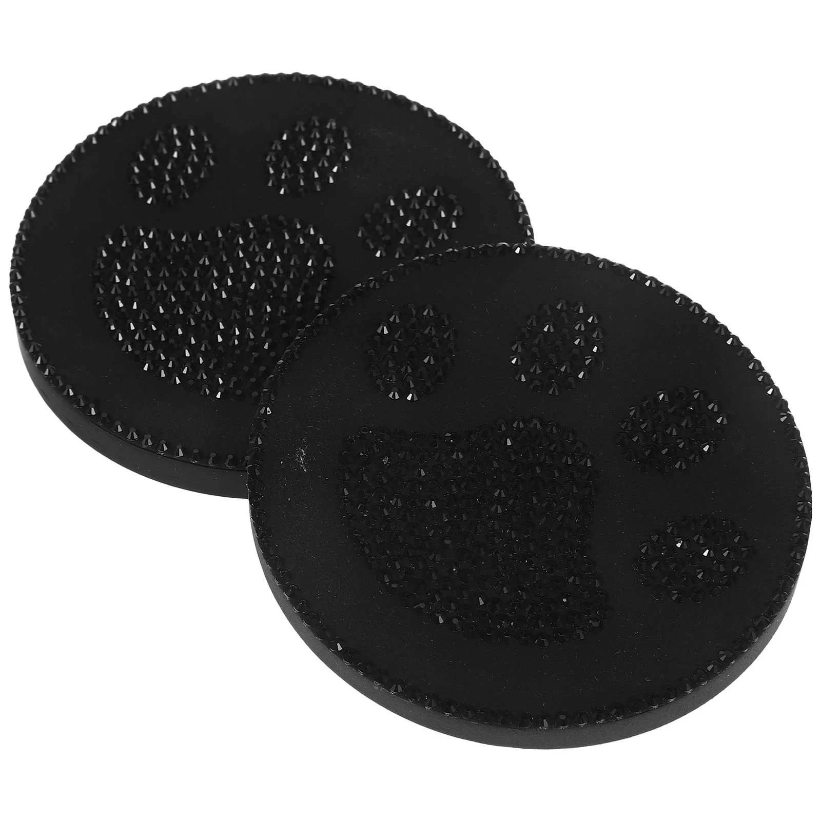 

2 Pcs Car Coaster Rhinestone Drink Drink Car Drink Drink Coasters Plastic Ornament for Cup Pad Mats Holder Placemat Drinks