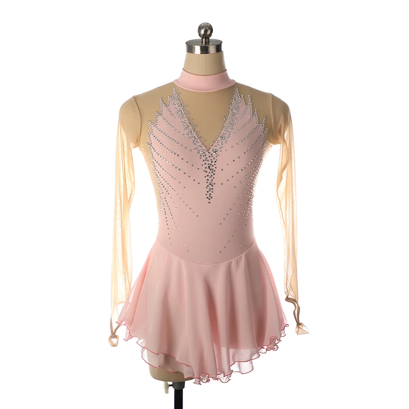 Nasinaya Figure Skating Competition Dress Women's Children's Rhythmic  Gymnastics Performance V-neck Black Dress - AliExpress 18