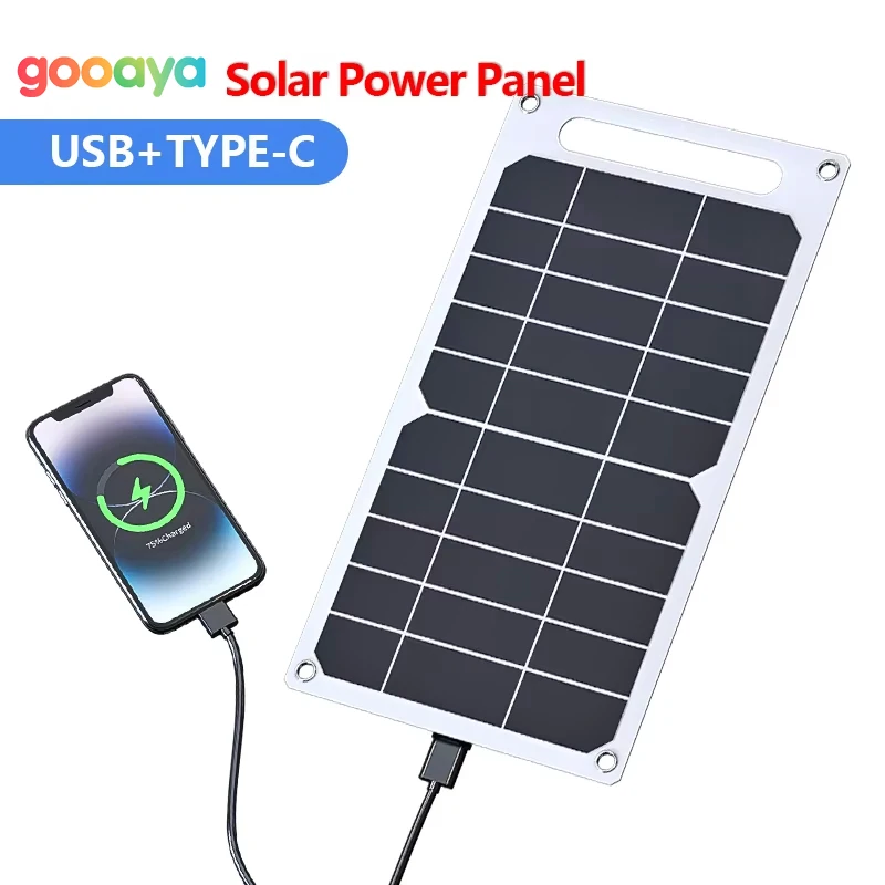 Panneau solaire 30W USB type-c étanche randonnée en plein air Camping batterie Portable téléphone Portable banque de charge panneau de charge 6.8V