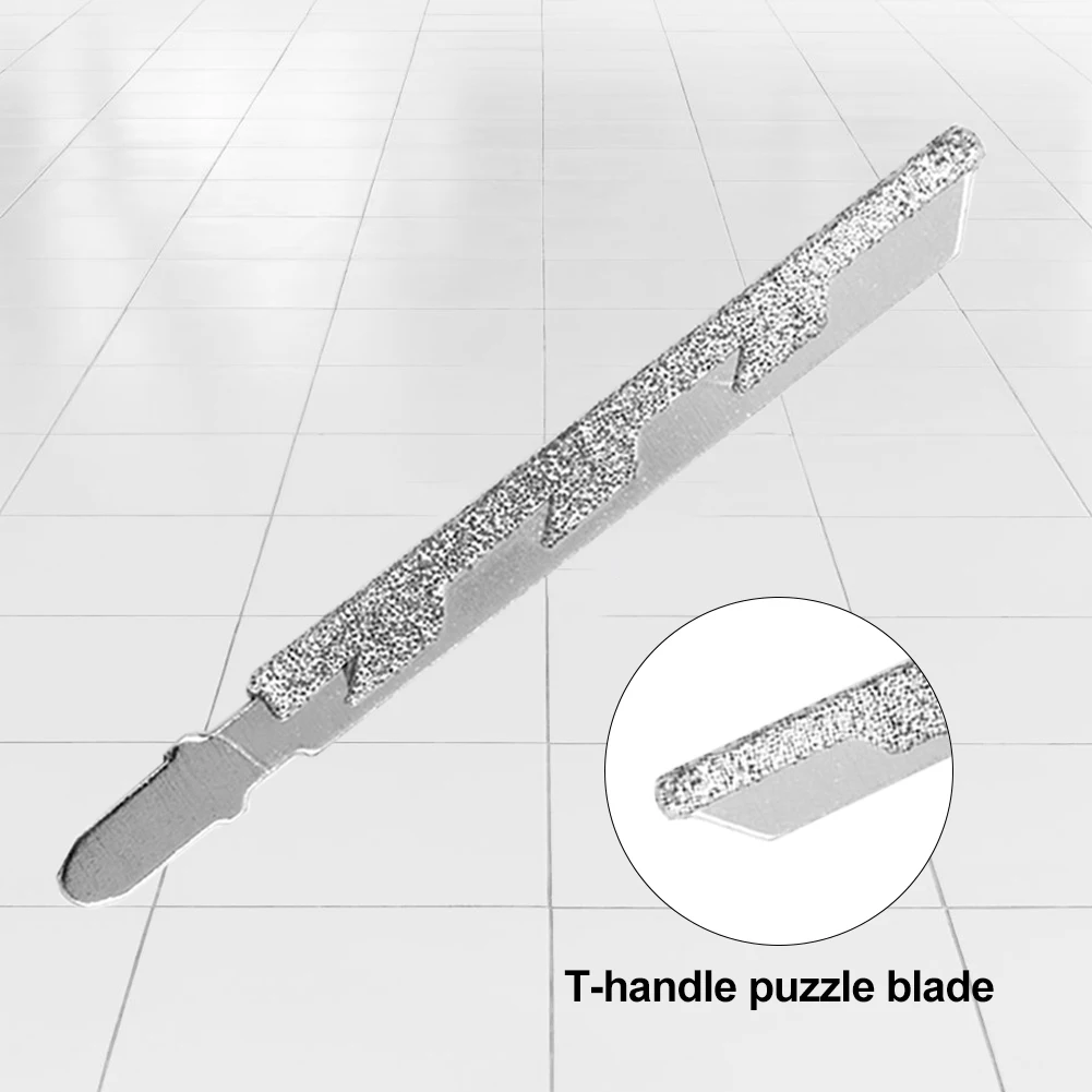 Grain 40 Grit T-shank Jigsaw Blades Ceramic Tile Cutting Tool Diamond Jig Saw Suitable for Granite and Marble Ceramics