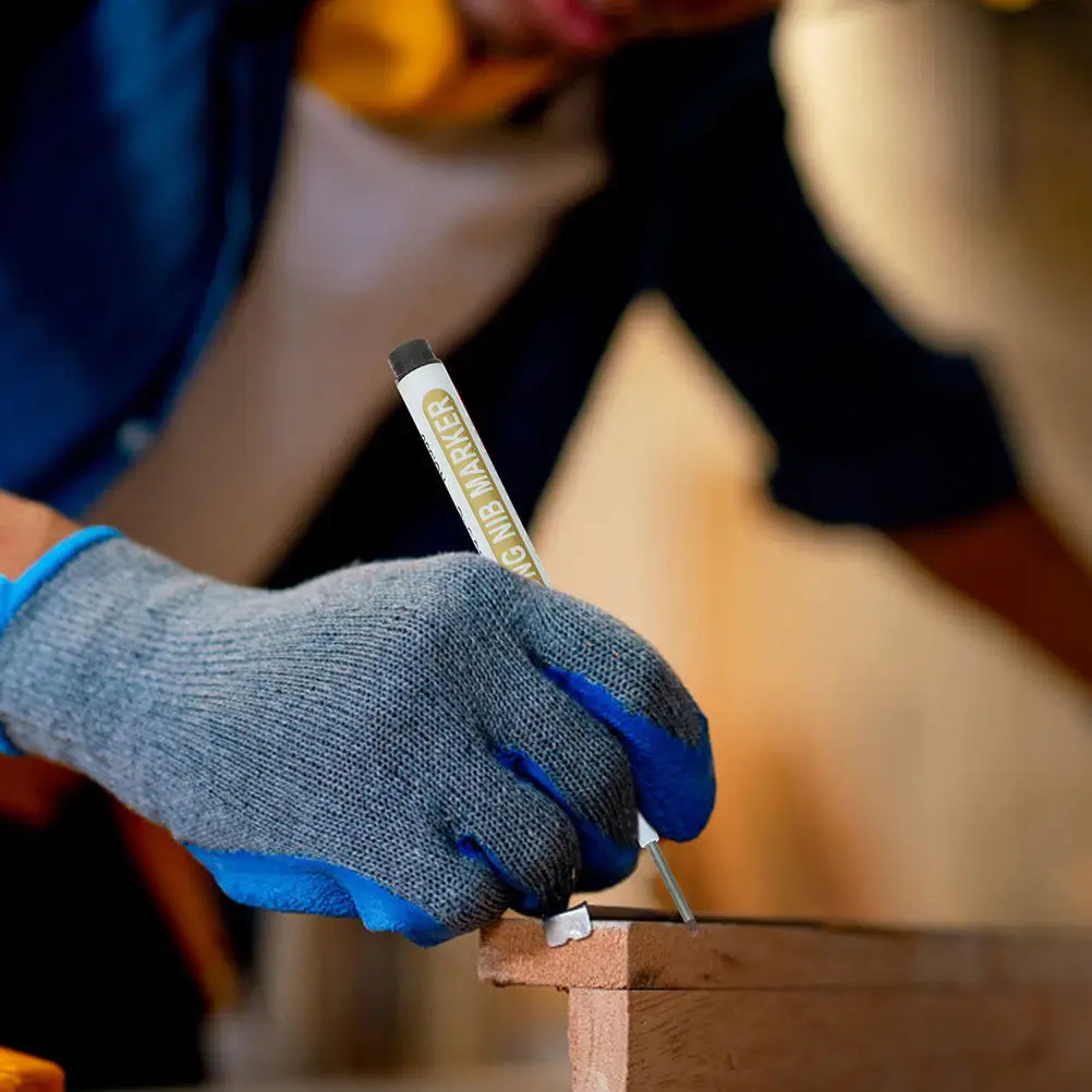 5Pcs 다용도 롱 닙 마커 펜(깊은 드릴링 위치용) 건설 현장 마킹 페인트 펜(하드웨어 가공용)