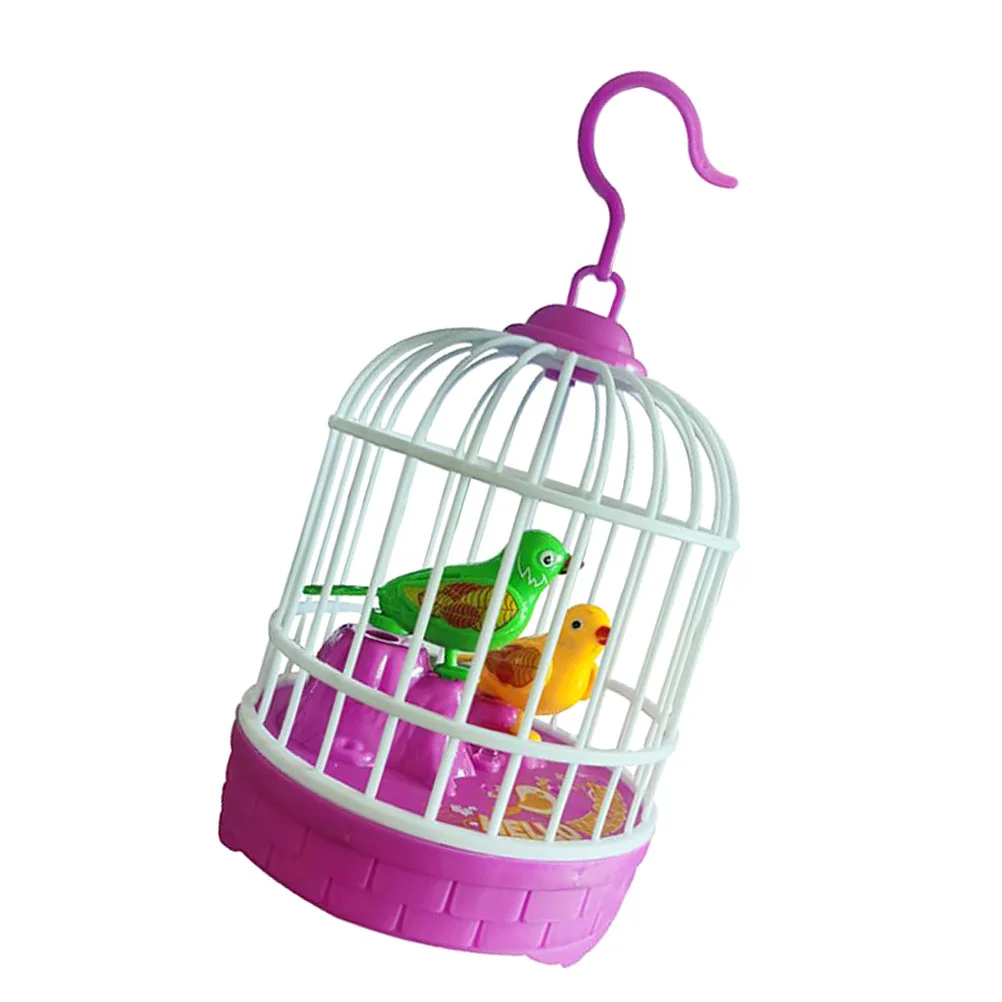 Children's Bird Cage Toys Glowing Simulation Birdcage Realistic Sound Toy Talking Parrot Chirping Birds Will Move Plastic Toys 5