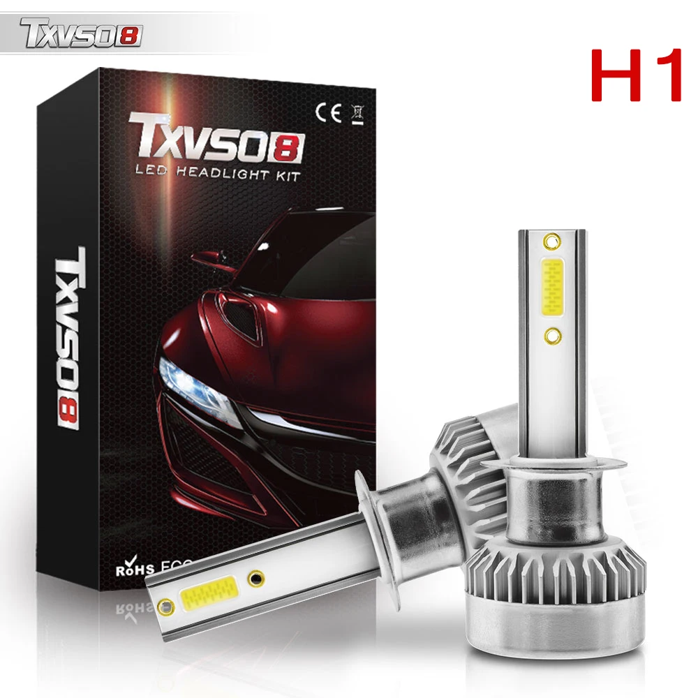 TXVSO8 자동차 조명 H11 LED 헤드라이트 전구, COB 칩 LED H7 H8 H9 H1 LED 램프, 9005 9006 9012, 6000K, 110W, 자동 안개등, 20000LM