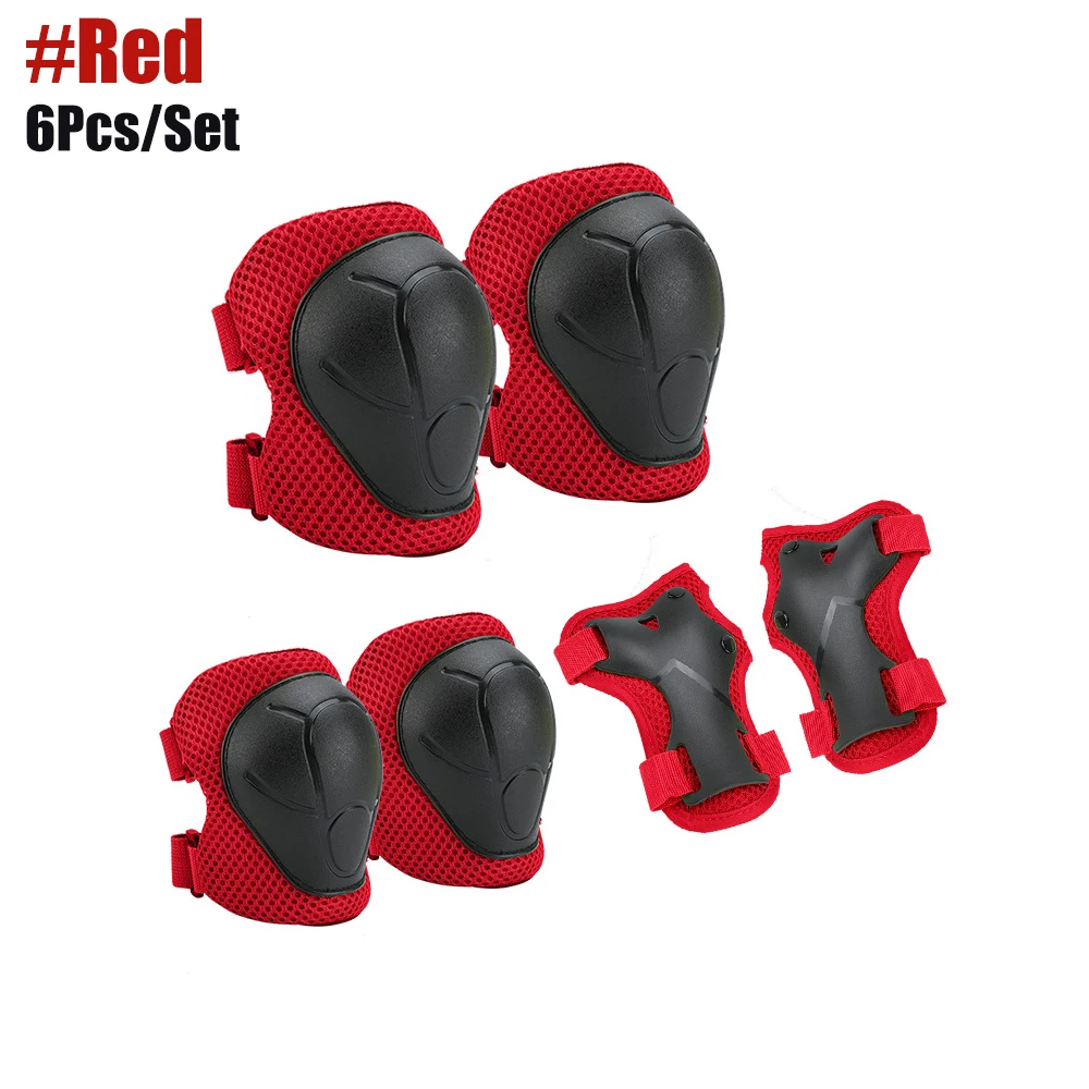 Sets de Protection Roller Enfant, 6pcs Genouillères Coudières