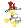 Y Type 3 Way Shut Off Ball Valve With Clamp Fitting Hose Barb Fuel Gas 10MM 1
