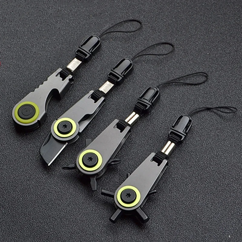 

New Mini Outdoor Keychain EDC Hand Tool Phillips And Slotted Screwdriver Kit/Allen Wrench Set/Folding Pocket Knife/Bottle Opener