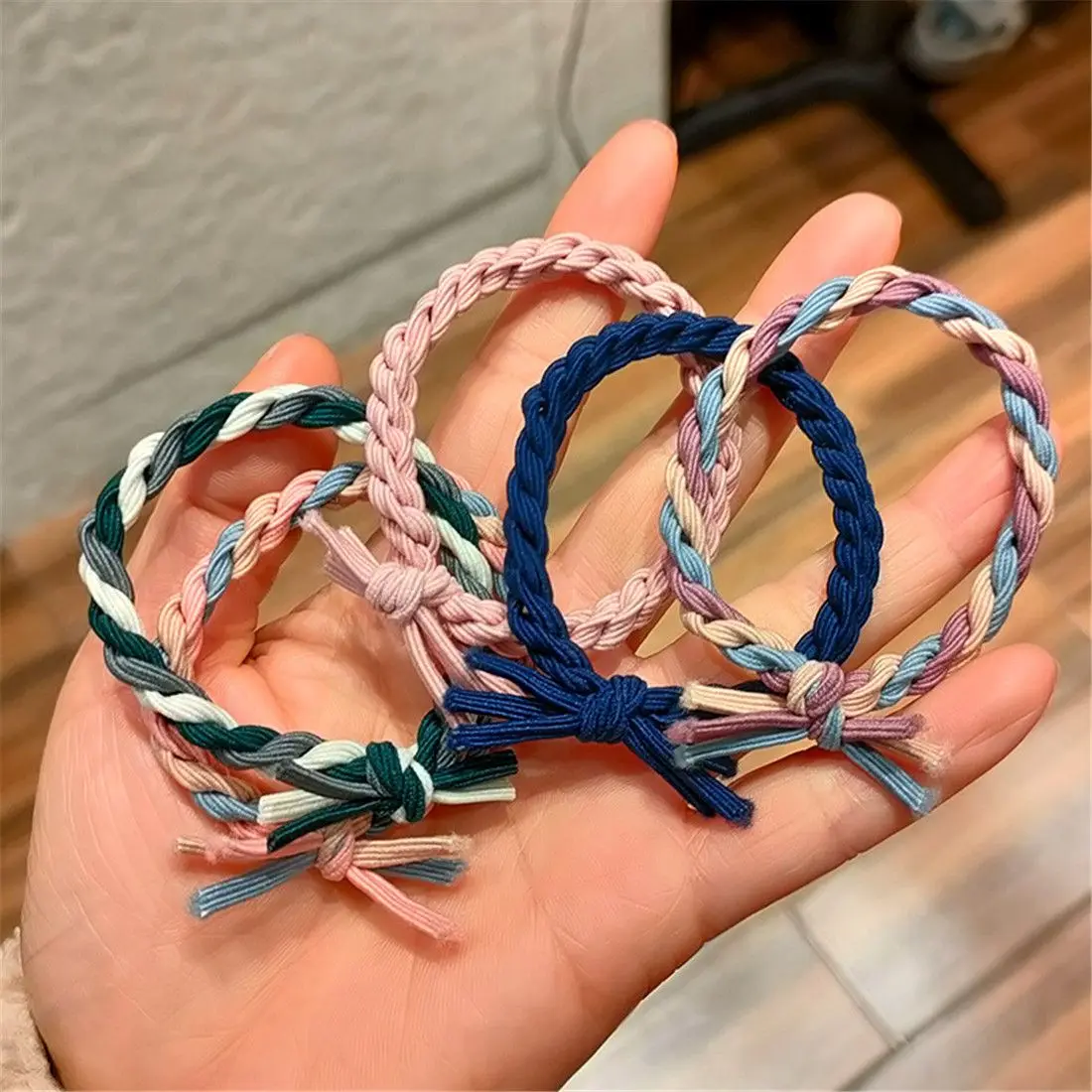 Cute Bow Hair Ring, High Elastic Hair Rope Band Accessories for Women Girl,Random Color New Distinctive Temperamental Lovely hair clips for women