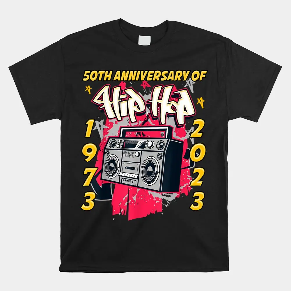

Funny 50 Years Old Hip Hop Graffiti Shirt Print Round Neck Short Sleeve T-shirt Top