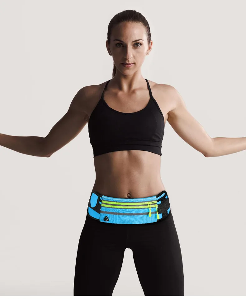 Women\'s and men\'s running waist bag, sports mobile phone bag, gym running mobile phone belt bag, jogging running bicycle bag