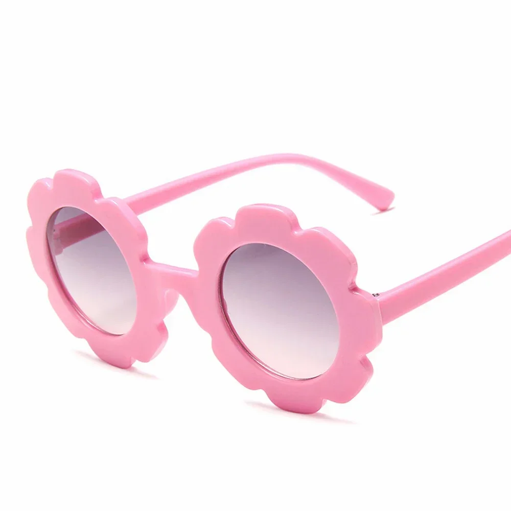 Cute Round Sunglasses for Kids-New Sunflower Design with UV400 Protection