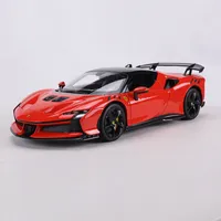 مجسم سيارة فيراري SF90 XX سترادالي بوراجو بطول 26 سم | Bburago Ferrari SF90 XX Stradale Diecast Metal Car Model 26cm