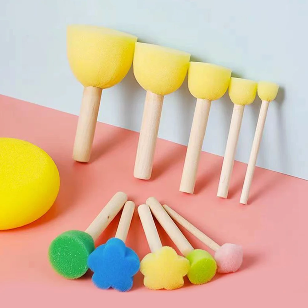 4/5PCS Kids Sponge Paint Brush Set 3