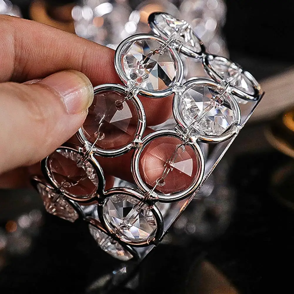 Nordic Style Crystal Glass Tealight Candle Holder Small Clear Candlestick Table Home Decorations For Wedding Festival Birthday - Image 5