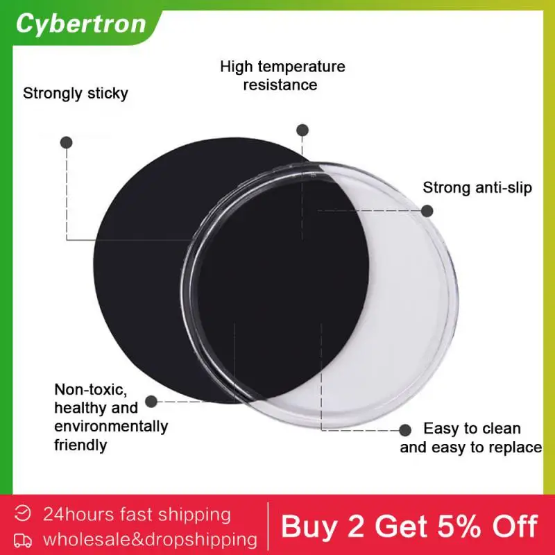 1/5/10pcs Car Anti-skid Pad Silicone PU Round Dashboard Sticky Pad Phone Keys Glasses Nti-skid Mat Car Interior Accessories