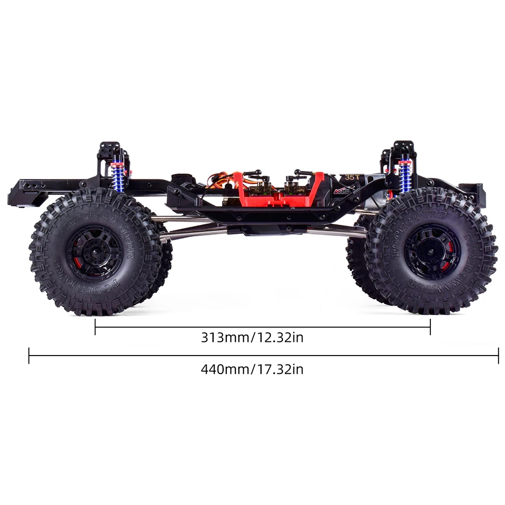 AUSTARHOBBY 1/10 RC카, 2 단 변속기 섀시 프레임, AXIAL SCX10 II 90046 90047 RC 클라이밍 오프로드 카, 313mm