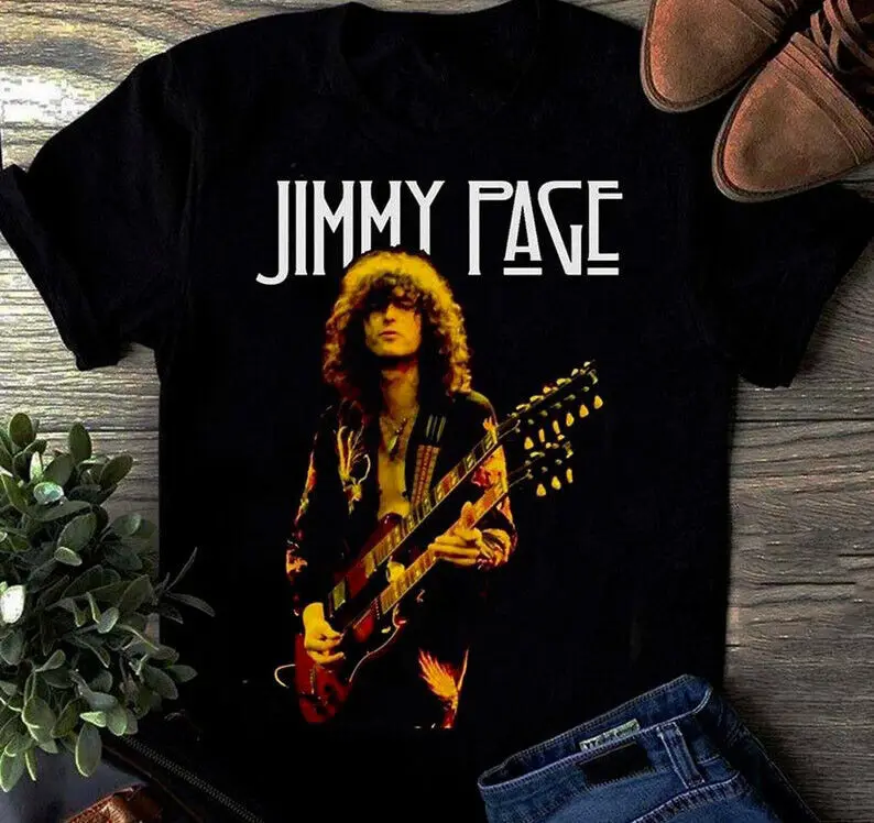Vintage Nuovo! Raro! T-Shirt Jimmy Page Reprint Tee Uomo Tutte Le Taglie, Maglietta Fan Musicale