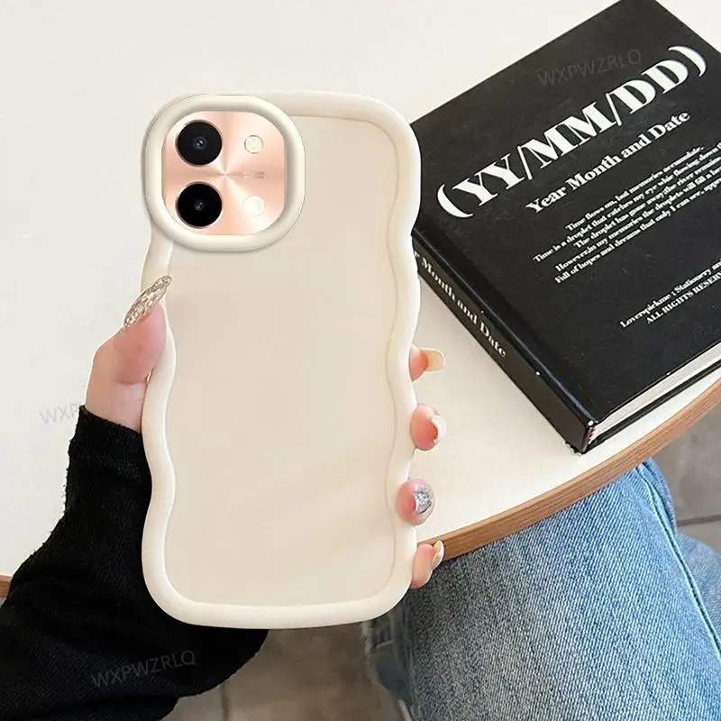Solid Color Silicone Shock-Absorbing Wave Phone Case