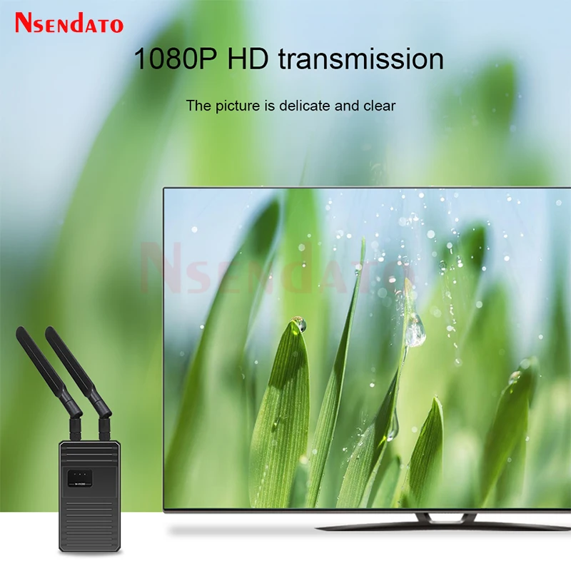 Transmissor e Receptor Audio do Conversor de Vídeo Compatível para o Computador da Tevê da Câmera Video sem Fio de 5.8g Hdmi-extensor hd 200m 1080p 60hz - Image 2