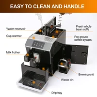 New Home Office One Touch Screen Fully Automatic Coffee Machine With Grinder 2