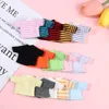 Ob11 Doll Clothes Striped Tops T-shirt Shorts Socks Suit Knitted Sweatshirt For Mini 1/12 Doll Cute Surprise Face Boy Girl Gift 4