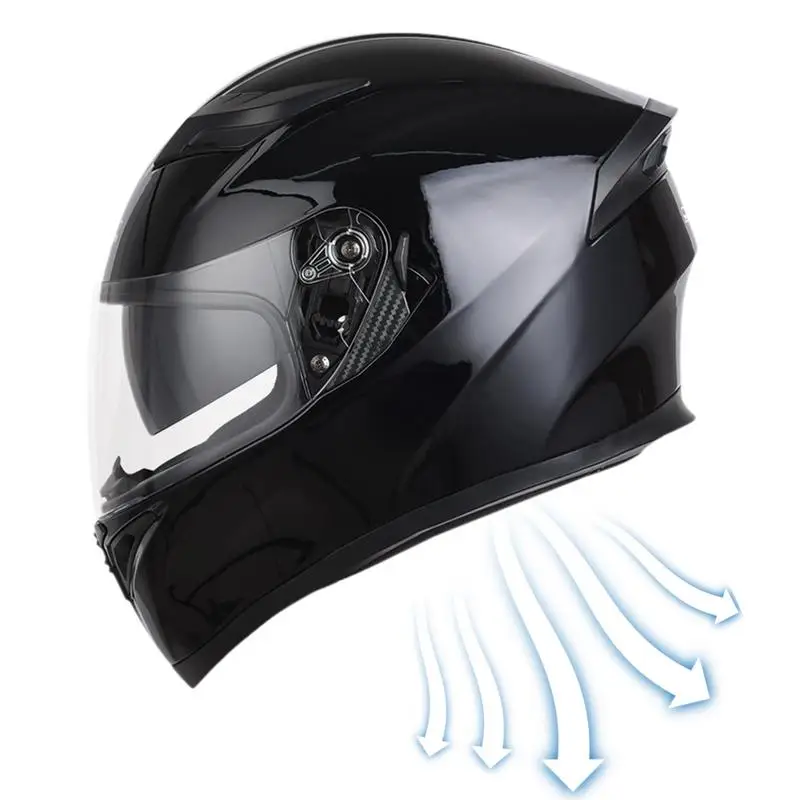 

Dual Visor Motorcycle Hat Full Face Dual Visor Motocross Hat With Extra Clear Visor For Cycling For Adults