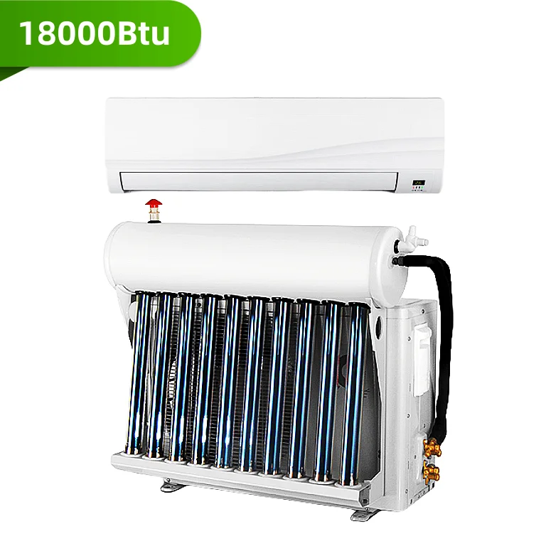 18000Btu Solar Powered Commercial Household Hotel High Energy Saving Wall Split Vacuum Tube Thermal Hybrid Solar Air Conditioner 1 18000Btu Solar Powered Commercial Household Hotel High Energy Saving Wall Split Vacuum Tube Thermal Hybrid Solar Air Conditioner 1