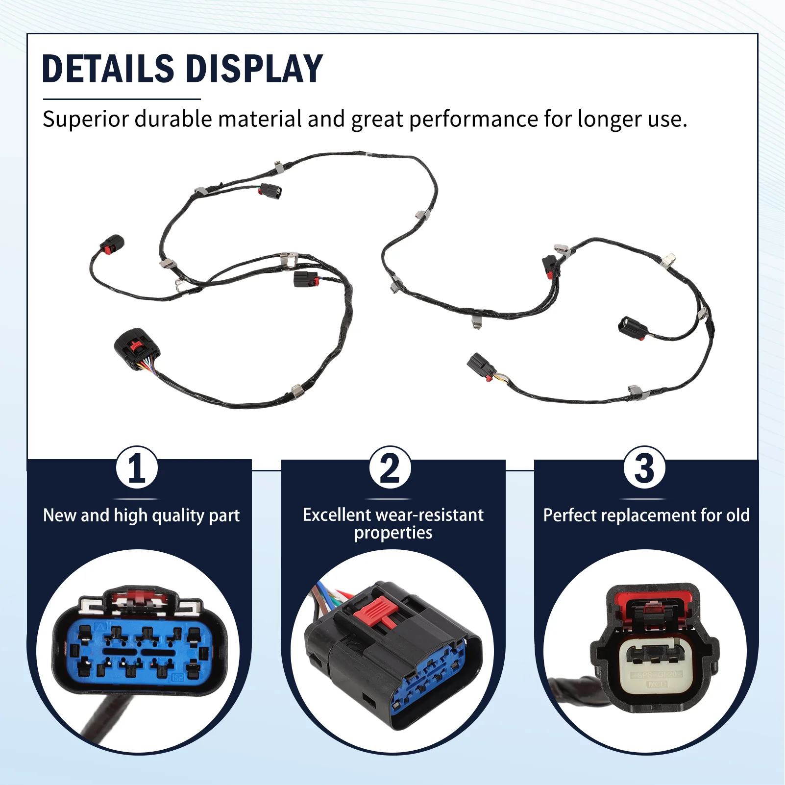 68261975AC 1pc 전면 패널 배선 하니스 Jeep Gran과 호환 가능 Cherokee 2016-2019 2.0L 3.6L 5.7L