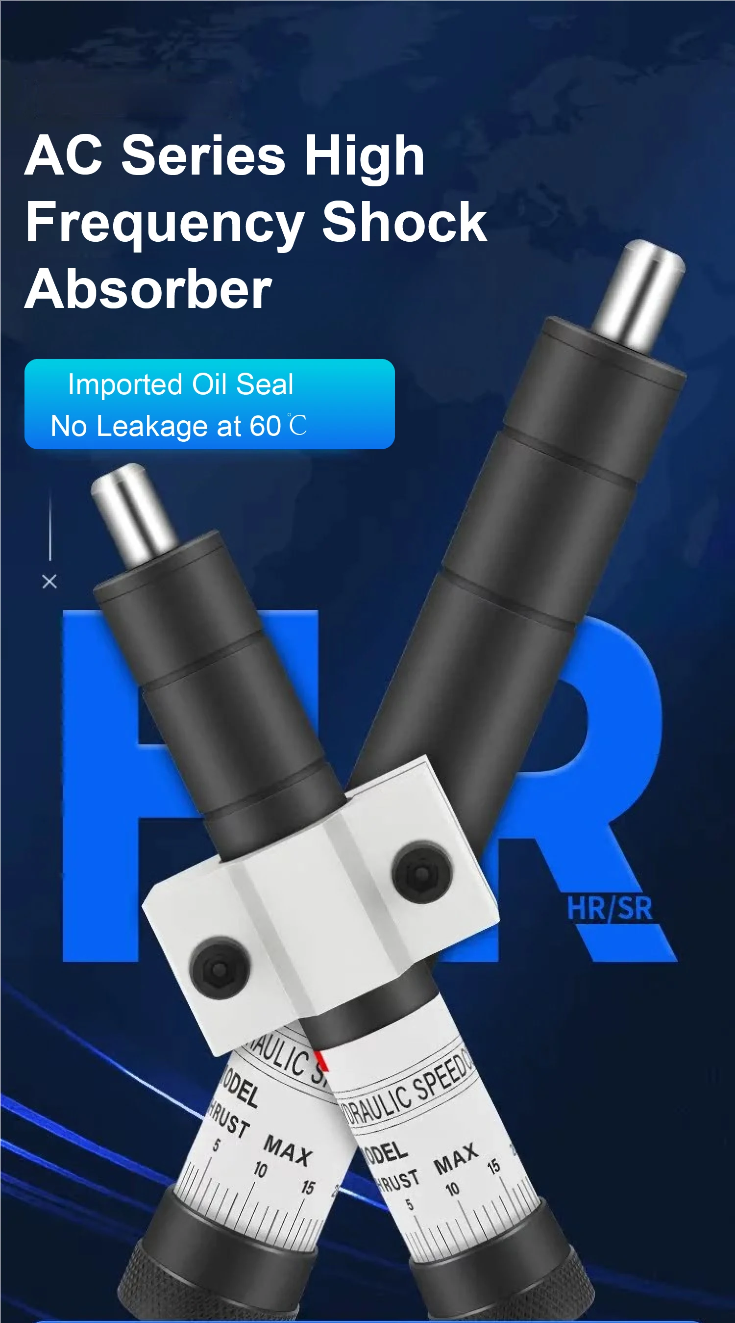 HR3140 HR3160 Hydraulic Buffer Damper Adjustable Stroke 15/30/40/60/80/100/120/1