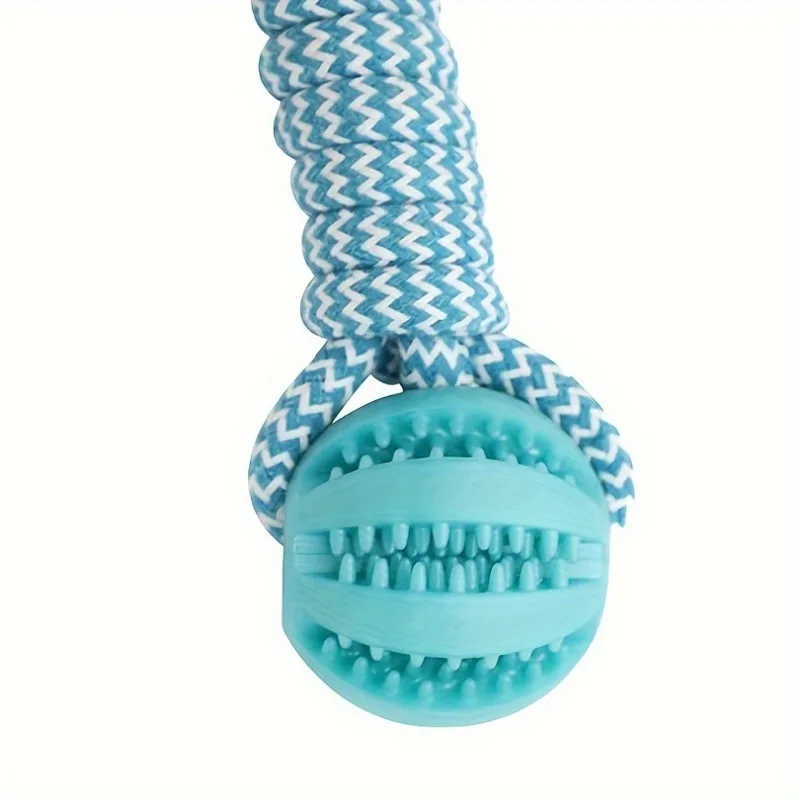 Dog Chew Toy with Treat Dispenser – Interactive Silicone Ball & Rope Toy