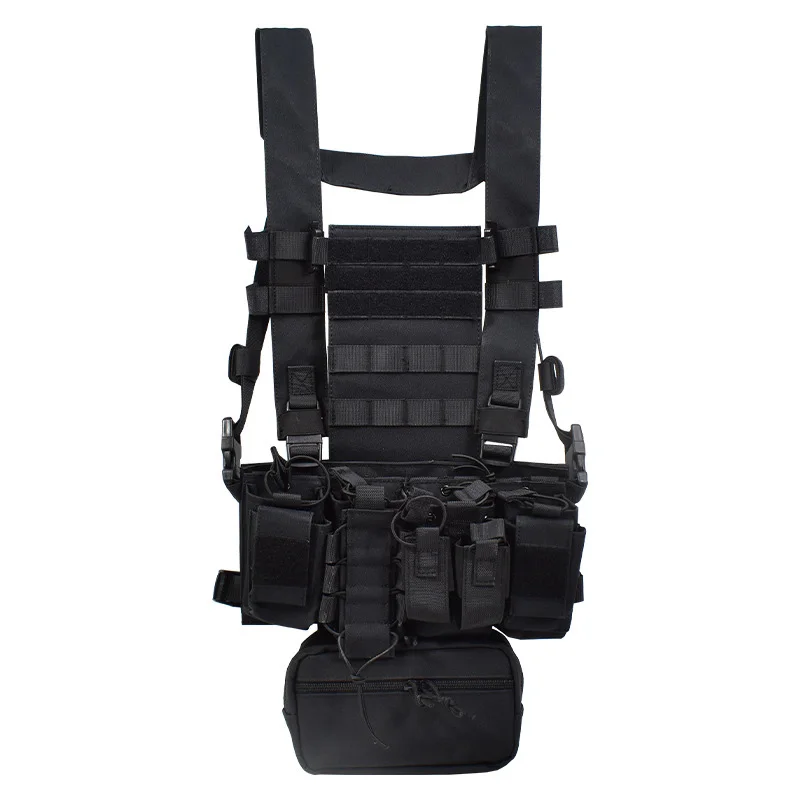 Mulitcam Black Airsoft Vest Tactical D3 Combat Chest Rig Military Carrier Vest With Radio Mag Pouch Hunting Paintball Equipment