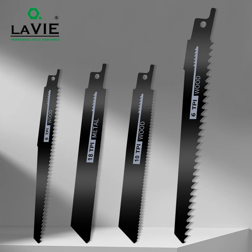 LAVIE 4-teiliges Set kabellose elektrische Säbelsäge mit Batterie, multifunktionale tragbare elektrische Sägen, Säbelsäge zum Schneiden von Metall und Holz