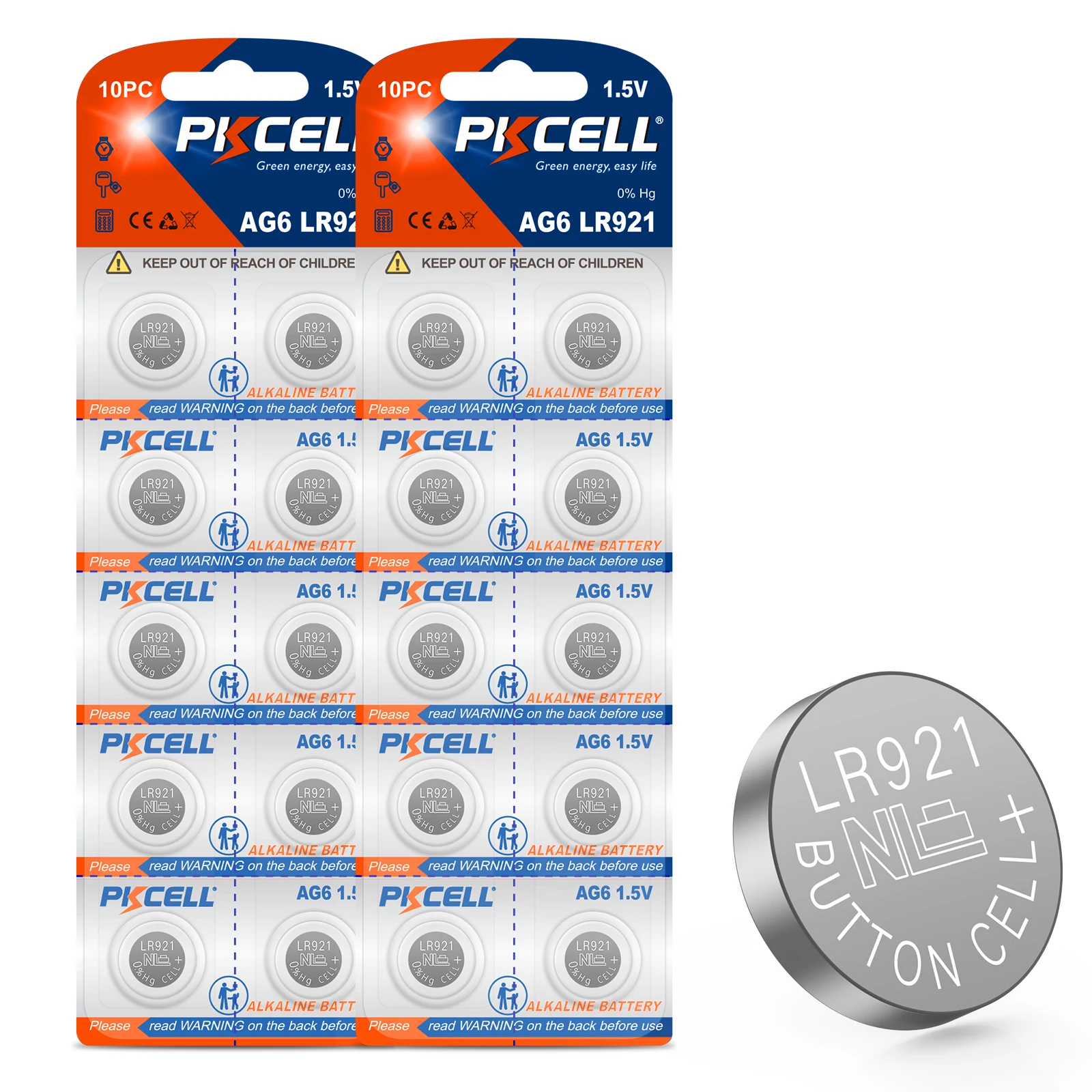 20 Pezzi 32Mah 1.5 V 0% Batteria A Bottone A Bottone Al Mercurio Per Orologio 371 Sr920Sw Ag6 Lr920 Sr927 171 370 L921 Lr69 Sr920