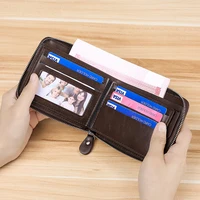 New Men Wallet Money Bag High Quality Fashion Soft PU Leather Card Holder Hasp Coin Pocket Purse Multi-card Personalized Wallets 2
