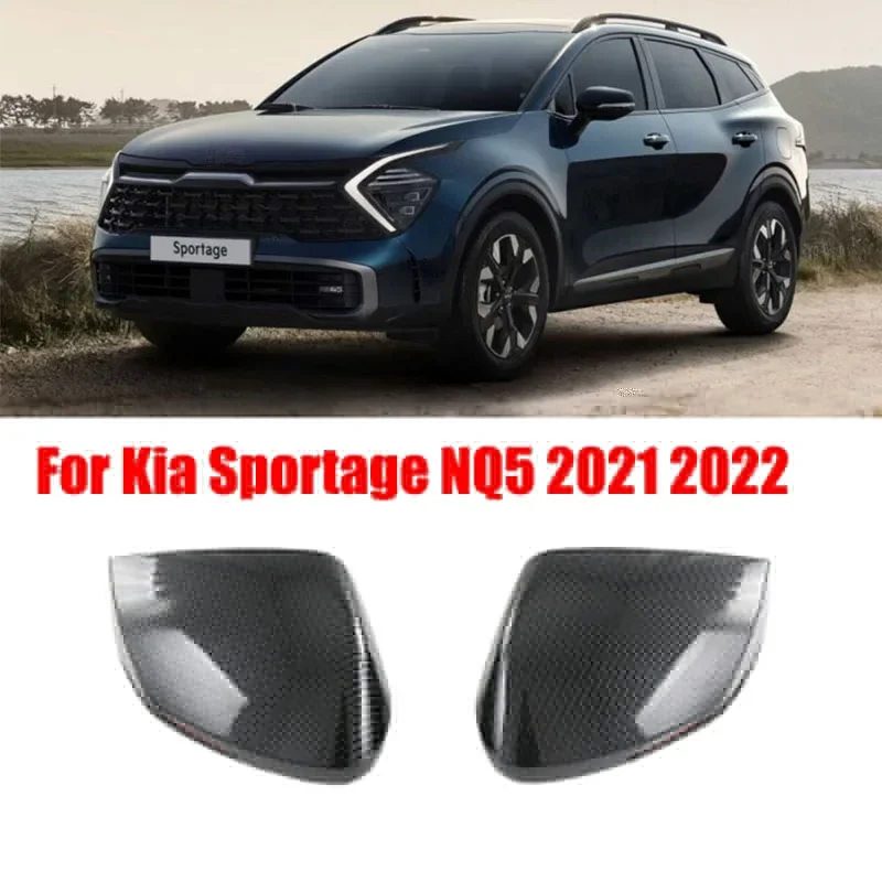 

Для Kia Sportage NQ5 2021 2022 пара корпусов автомобиля углеродное волокно вид АБС боковое зеркало заднего вида крышка отделка рамка колпачки наклейка