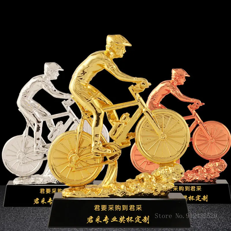 Customized Sport Resin Trophy, Basketball, Volleyball, Badminton, Marathon Golf, Table Tennis, High-Grade, Crystal Base, 1Pc