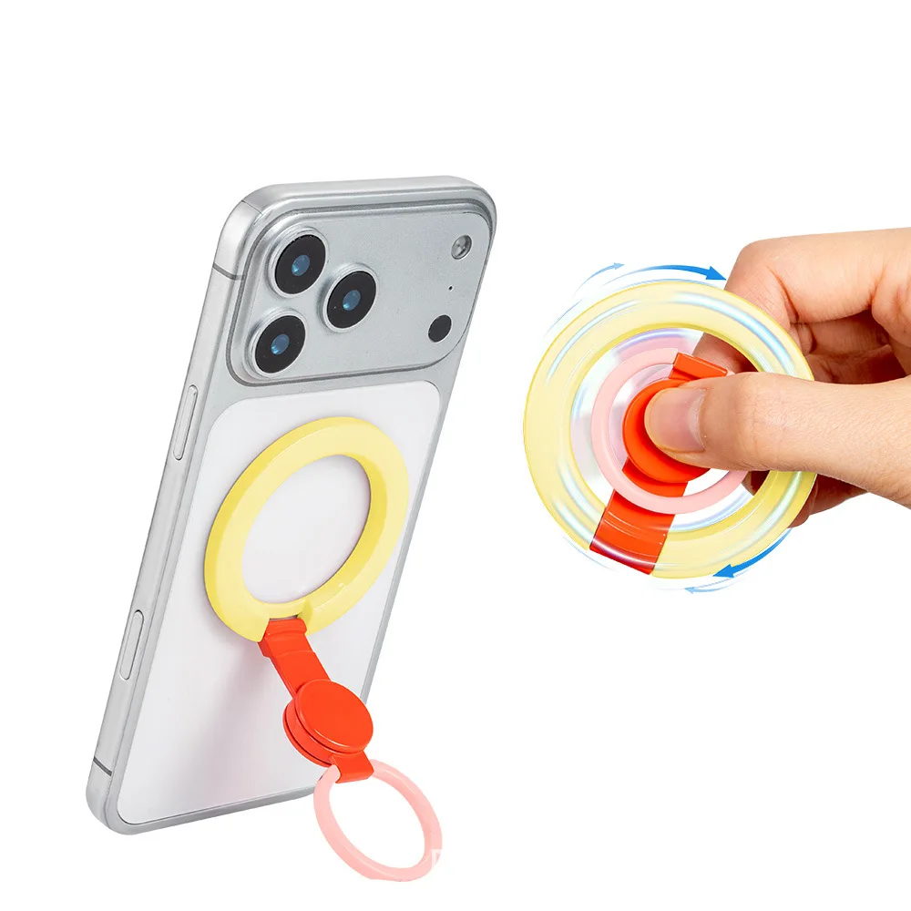 360 °   회전식 마그네틱 폰 링 홀더 MagSafe 호환 핑거 그립 스탠드 아이폰 15 14 13 Pro Max 휴대폰 거치대