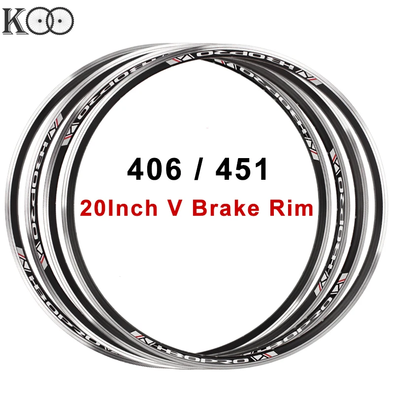 2Pcs20406451BicycleRimVBrakeAluminumAlloyDoubleLayerRim20